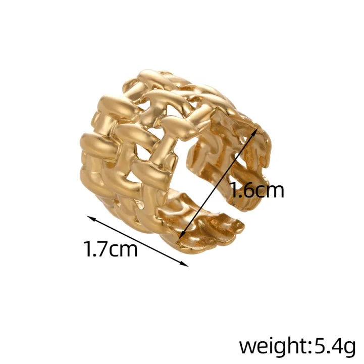 Trenza Braided Open Ring