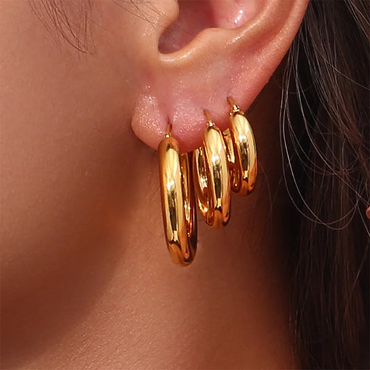 Dorada Chunky Gold Hoops