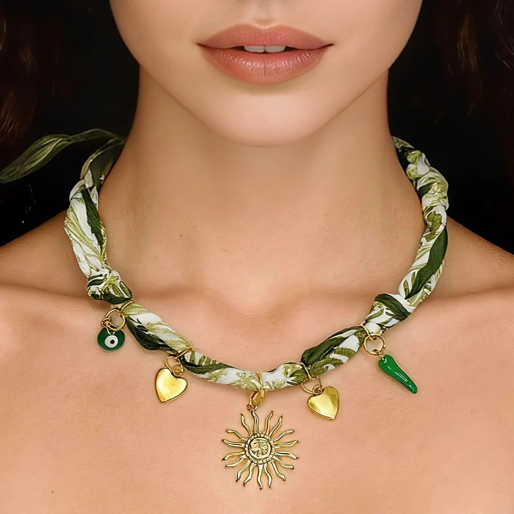 Isla Scarf Charm Necklace