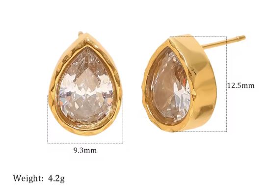 Marquise & Drop Zircon Studs