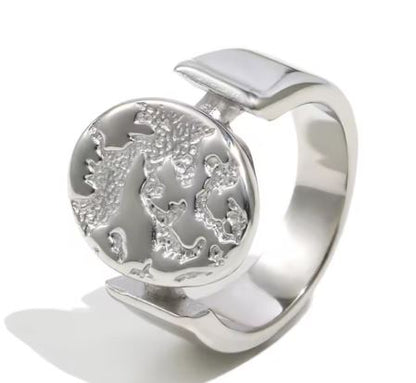 Planeta Relief Oval Ring