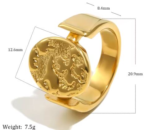 Planeta Relief Oval Ring