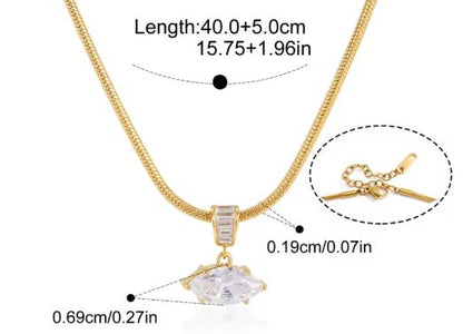 Brisa Zircon Pendant Necklace