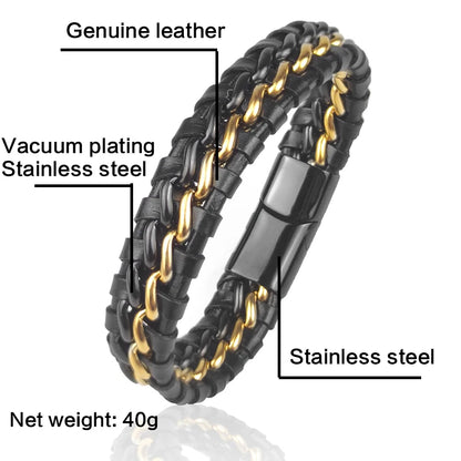 Cuero Woven Leather Bracelet