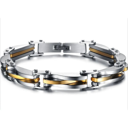 Steel Link Chain Bracelet for Men