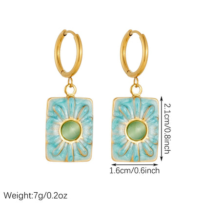 Painted Petal Necklace & Earrings