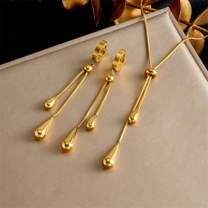 Gota Drop Necklace & Earrings Set