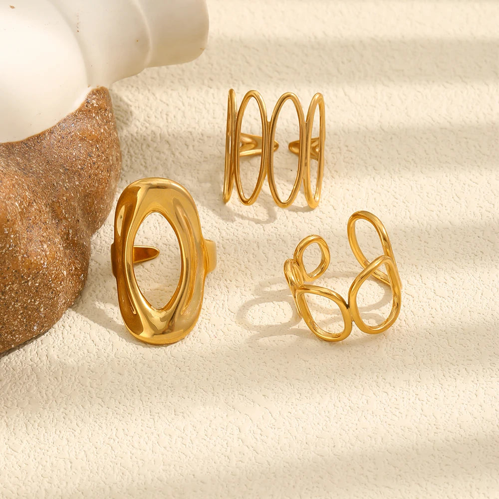 Abstract Wire Open Ring