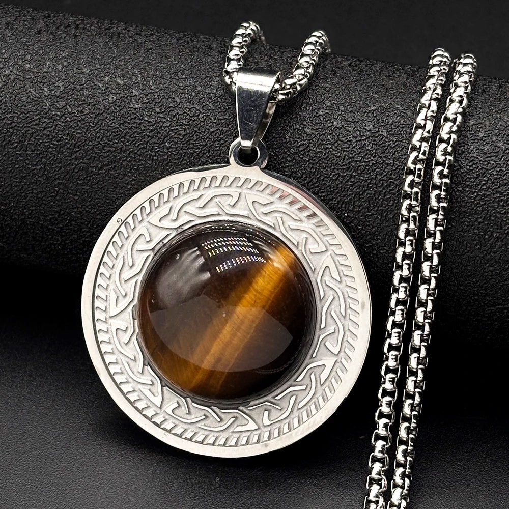 Grounded Tiger Eye Pendant
