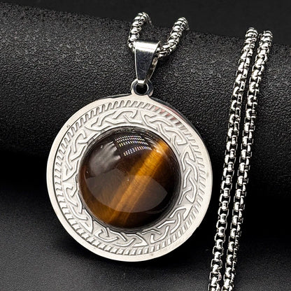 Grounded Tiger Eye Pendant