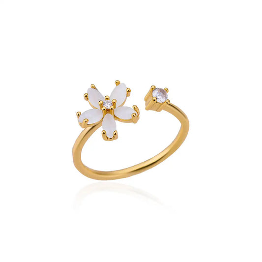 Opal Petal Ring