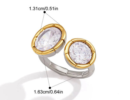Luna Zircon Open Ring