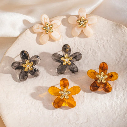 Flora Resin Flower Studs