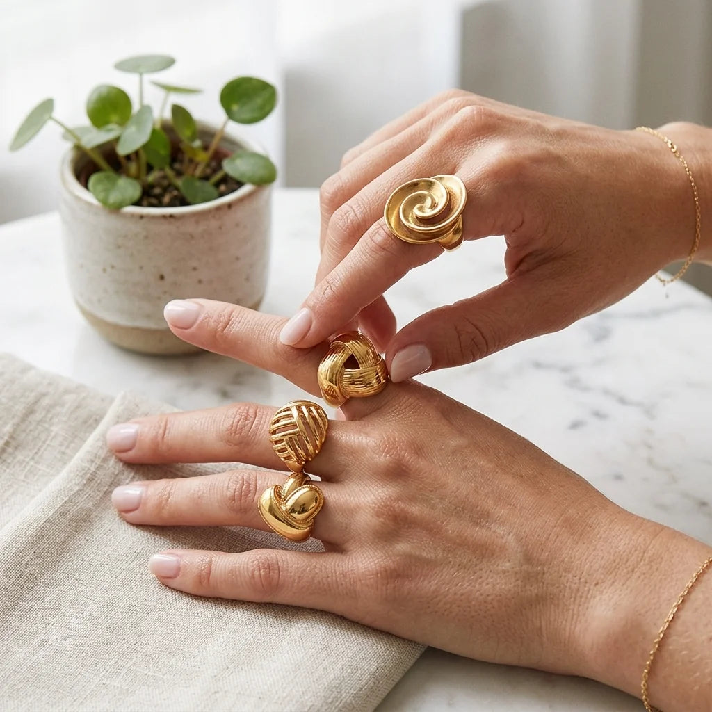 Ola Twisted Wide Ring