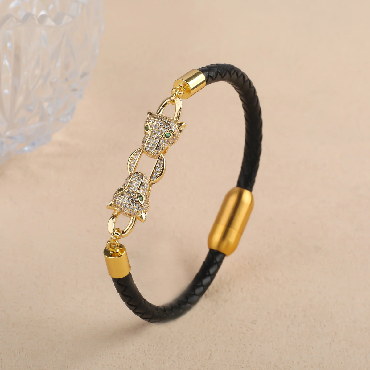 Leopardo Braided Leather Bracelet