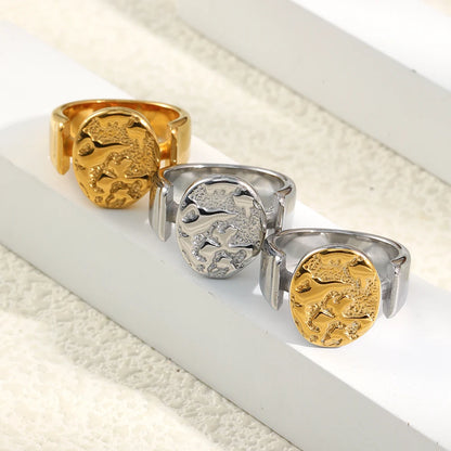 Planeta Relief Oval Ring