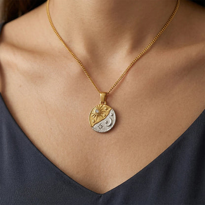 Cielo Sun & Moon Pendant Necklace