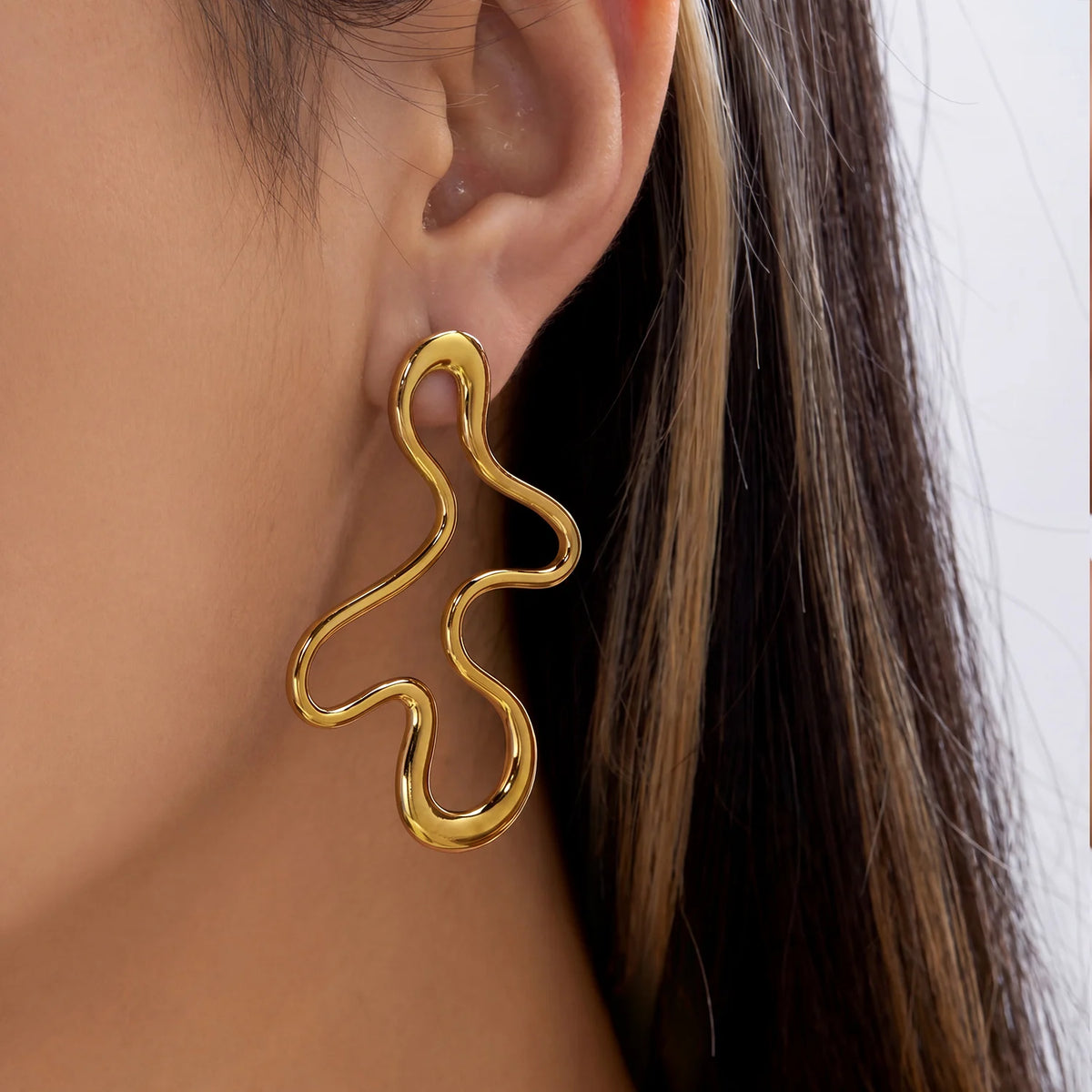 Sculpted Geometric Stud Earrings