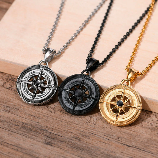 Rumbo Compass Pendant Necklace