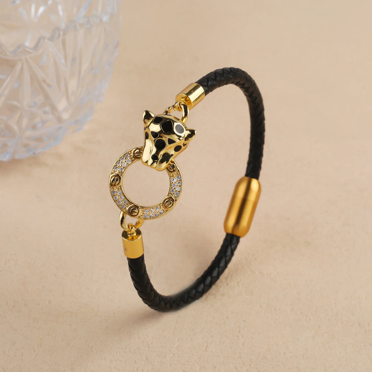 Leopardo Braided Leather Bracelet