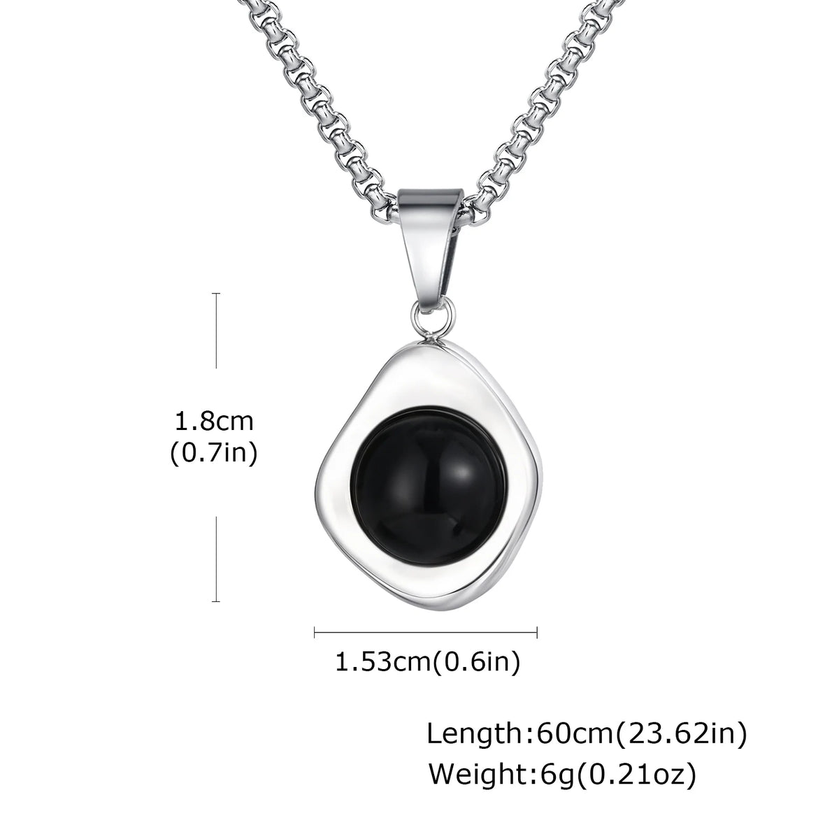 Tiger's Eye Pendant Necklace | Men's Stainless Steel Chain
