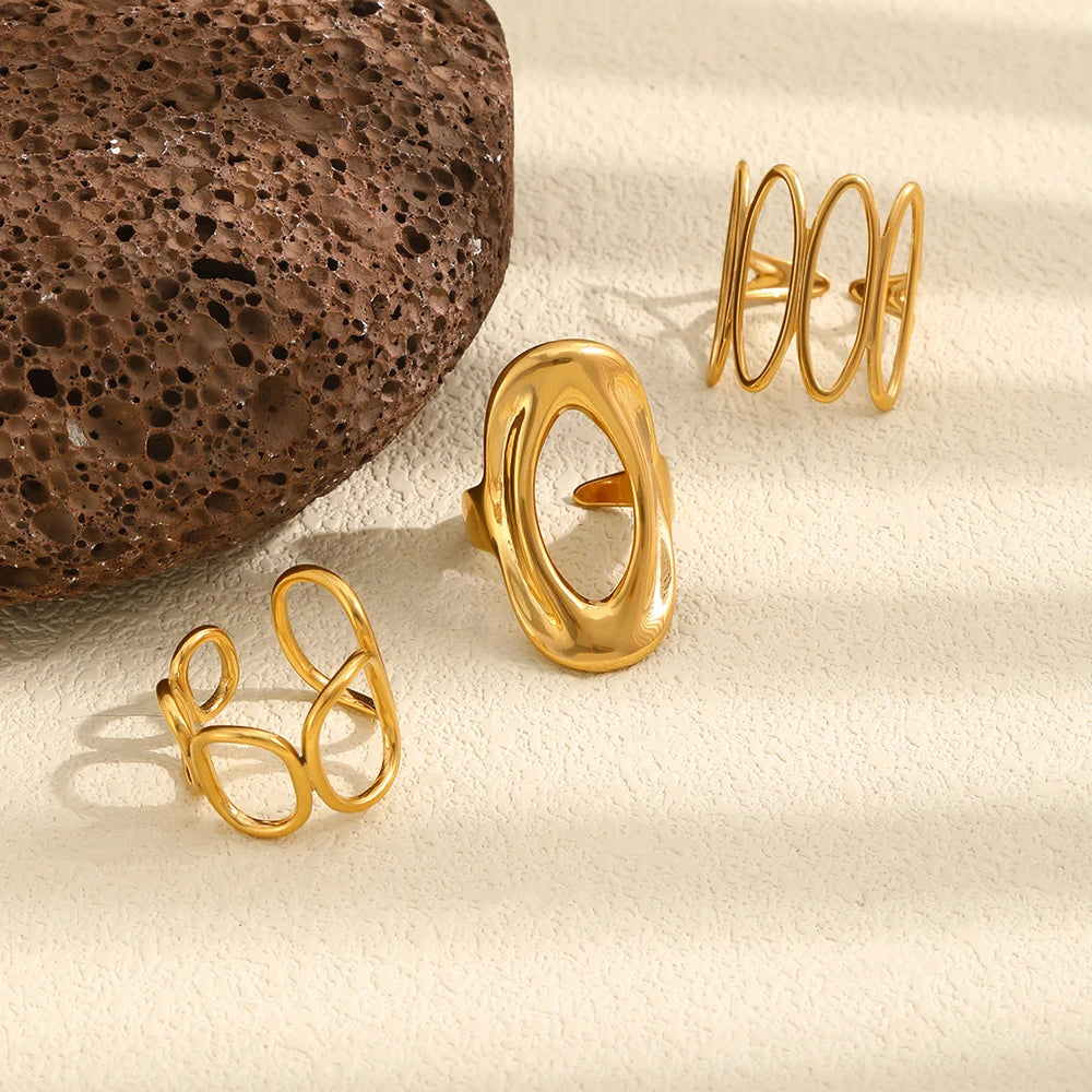 Abstract Wire Open Ring