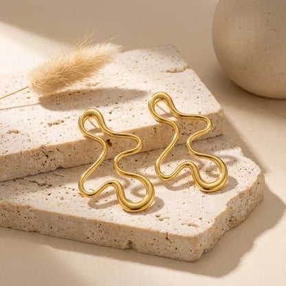 Sculpted Geometric Stud Earrings
