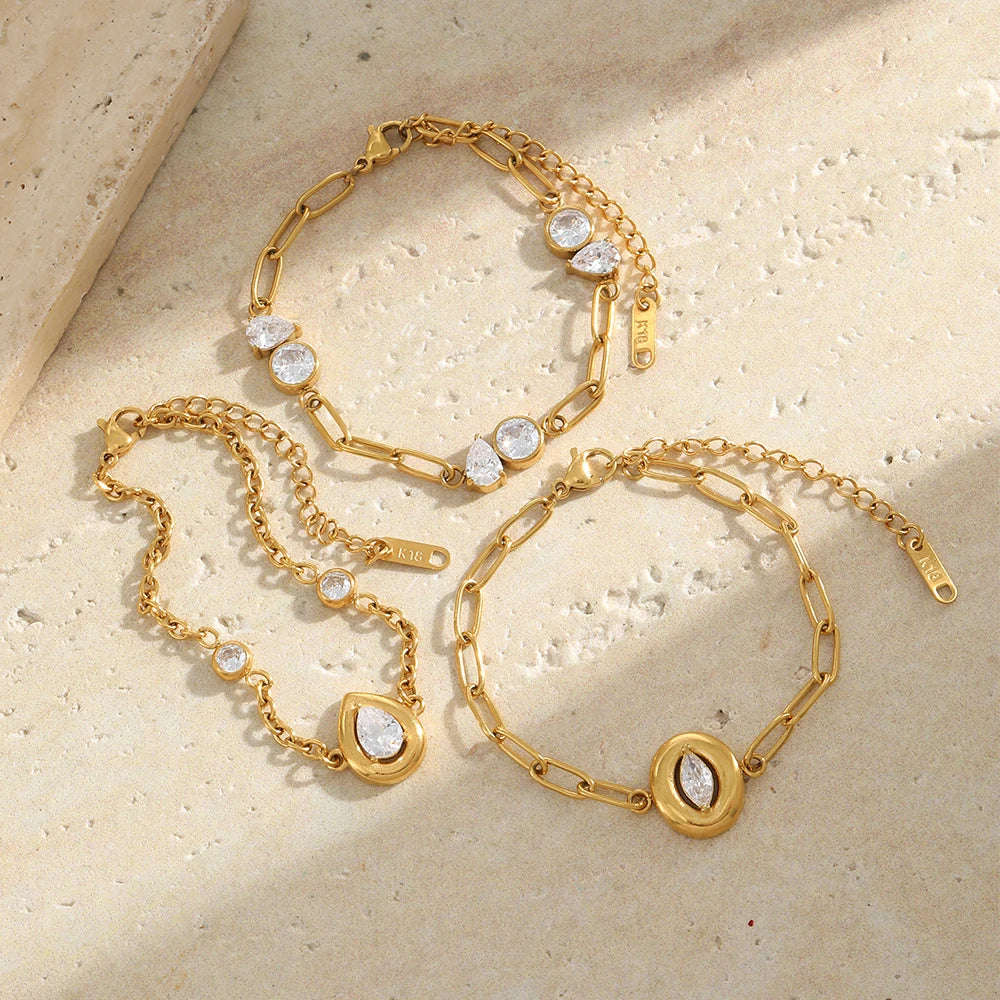 Brillo Zircon Paperclip Bracelet