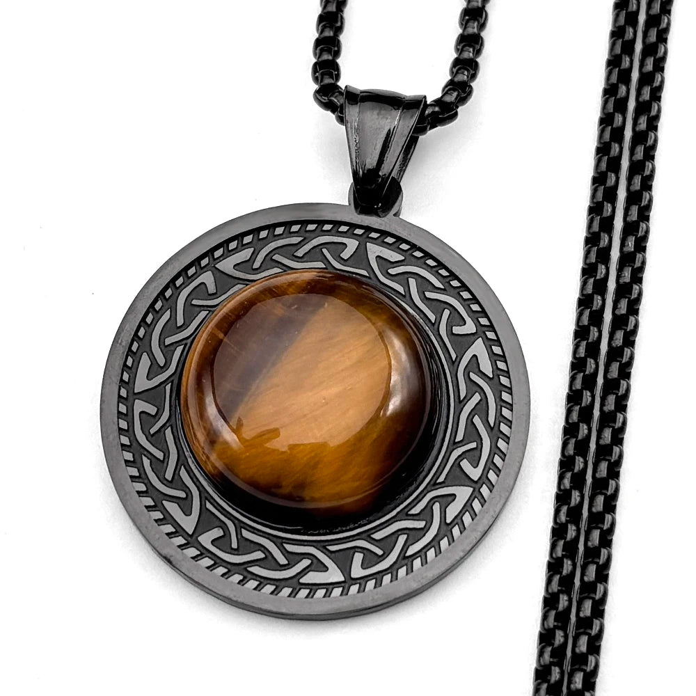 Grounded Tiger Eye Pendant