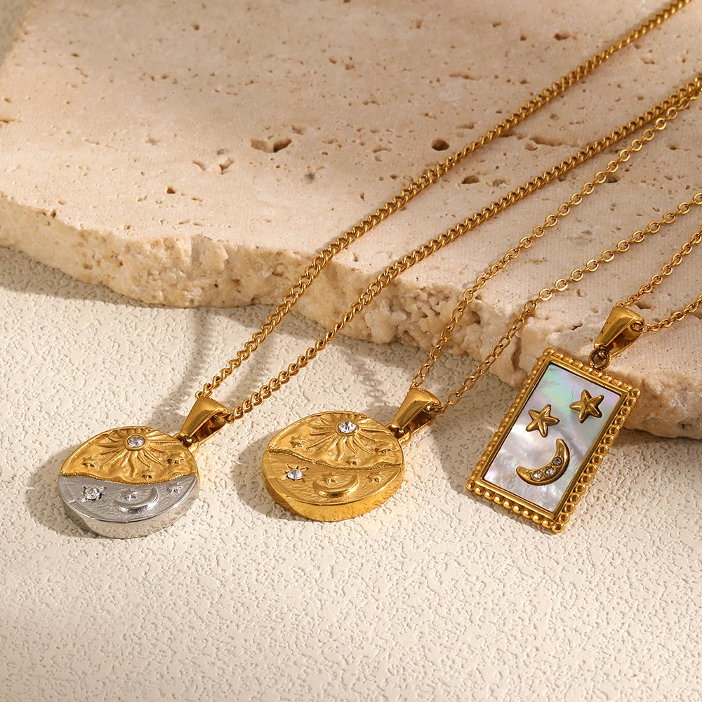 Cielo Sun & Moon Pendant Necklace