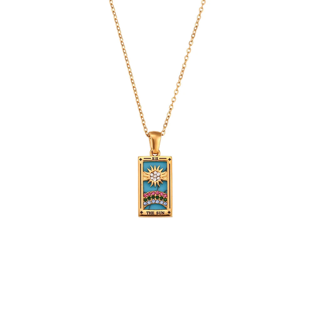 Tarot Card Charm Necklace