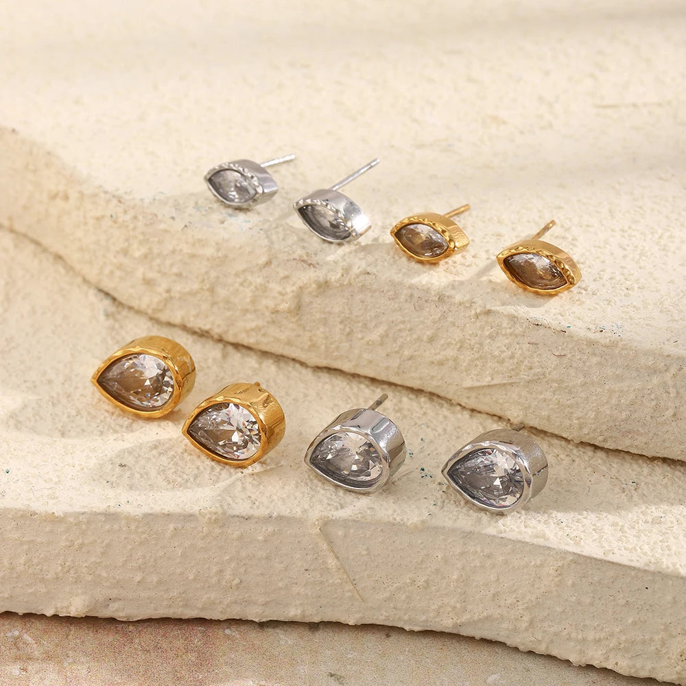 Marquise & Drop Zircon Studs