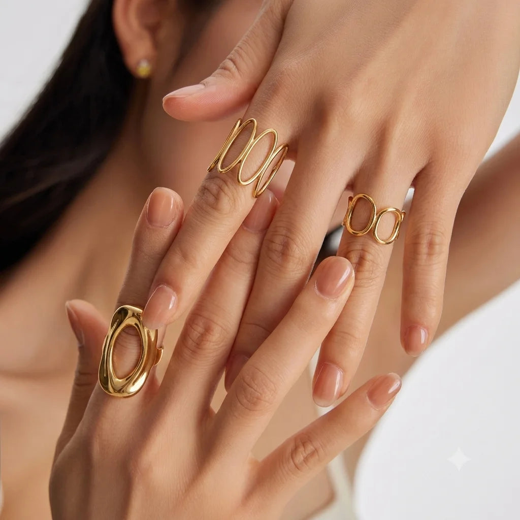 Abstract Wire Open Ring