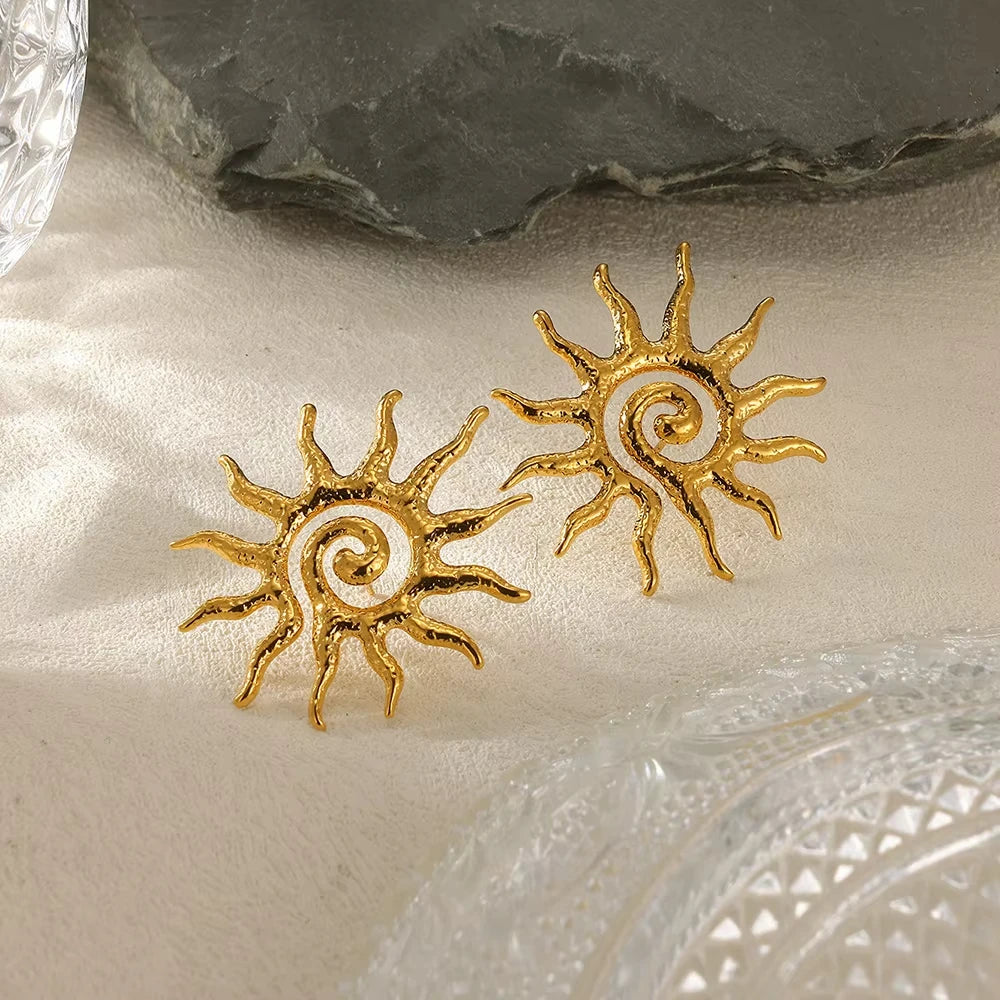 Spiral Sunburst Earrings