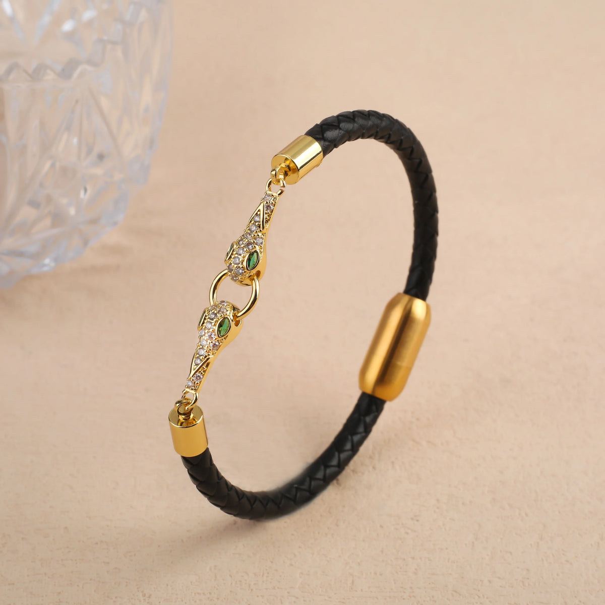 Leopardo Braided Leather Bracelet