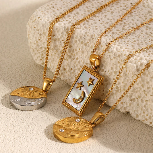 Cielo Sun & Moon Pendant Necklace