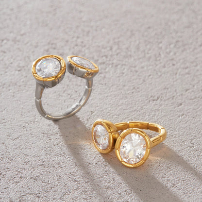 Luna Zircon Open Ring