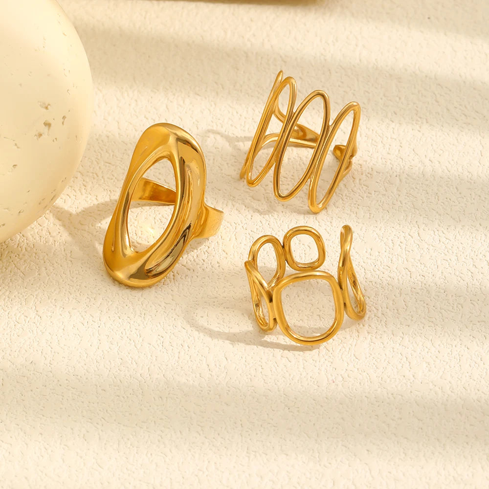 Abstract Wire Open Ring
