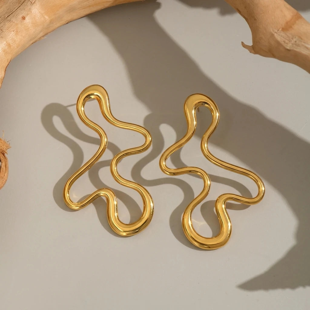 Sculpted Geometric Stud Earrings