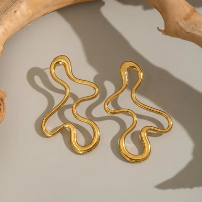 Sculpted Geometric Stud Earrings