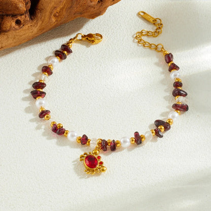 Cangrejo Red Crab Charm Bracelet