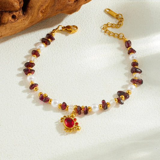 Cangrejo Red Crab Charm Bracelet