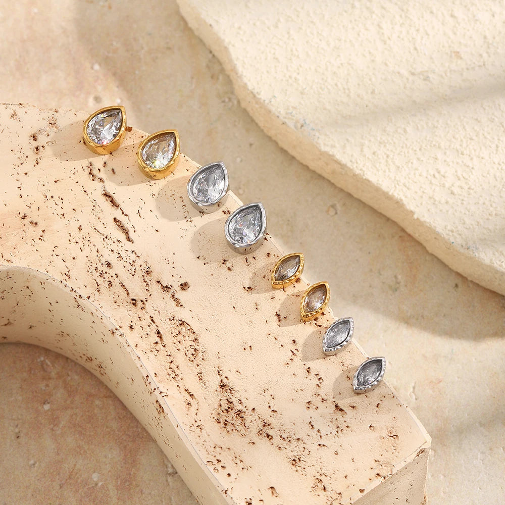 Marquise & Drop Zircon Studs