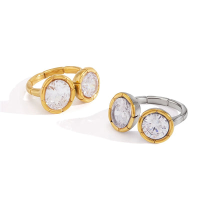 Luna Zircon Open Ring
