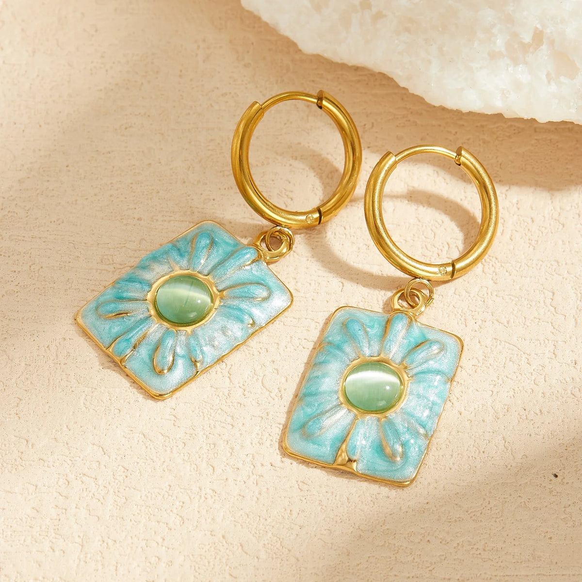 Painted Petal Necklace & Earrings