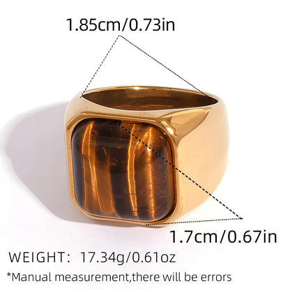 Sunlit Stone Rings