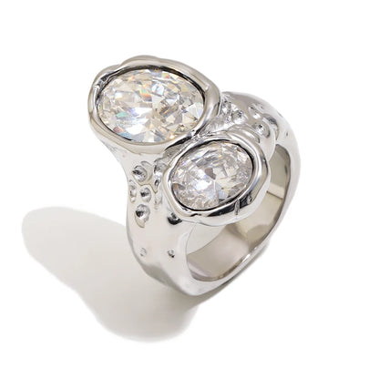 Golden Square Statement Ring