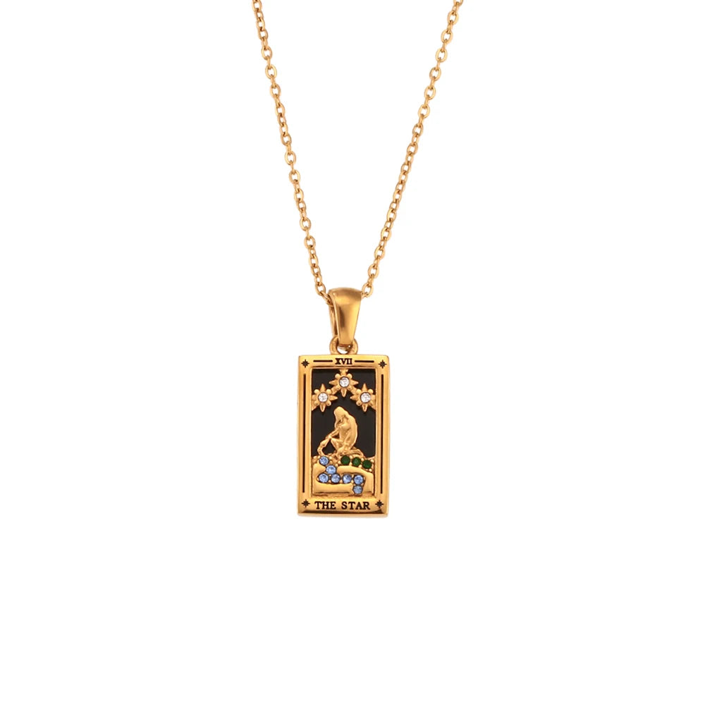 Tarot Card Charm Necklace