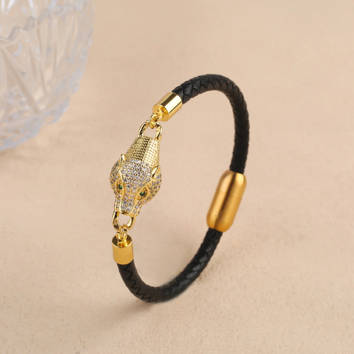 Leopardo Braided Leather Bracelet