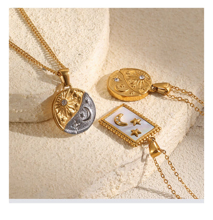 Cielo Sun & Moon Pendant Necklace
